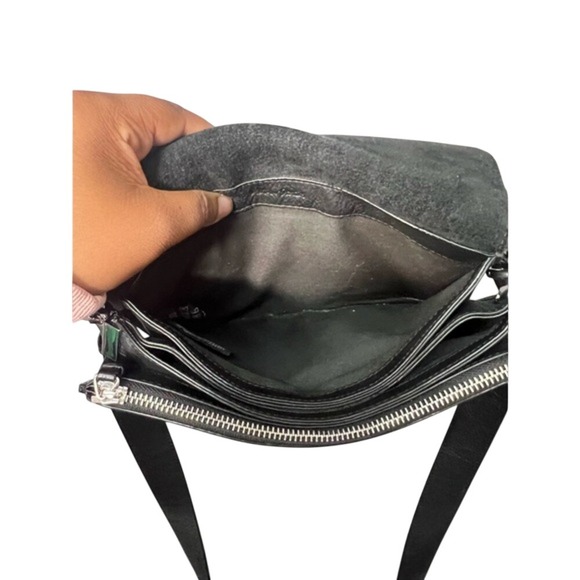 & Other Stories Black Leather Crossbody Shoulder Bag Top Handle - Picture 7 of 8